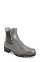 Women's Dav Leeds Brogue Rain Boot M - Grey