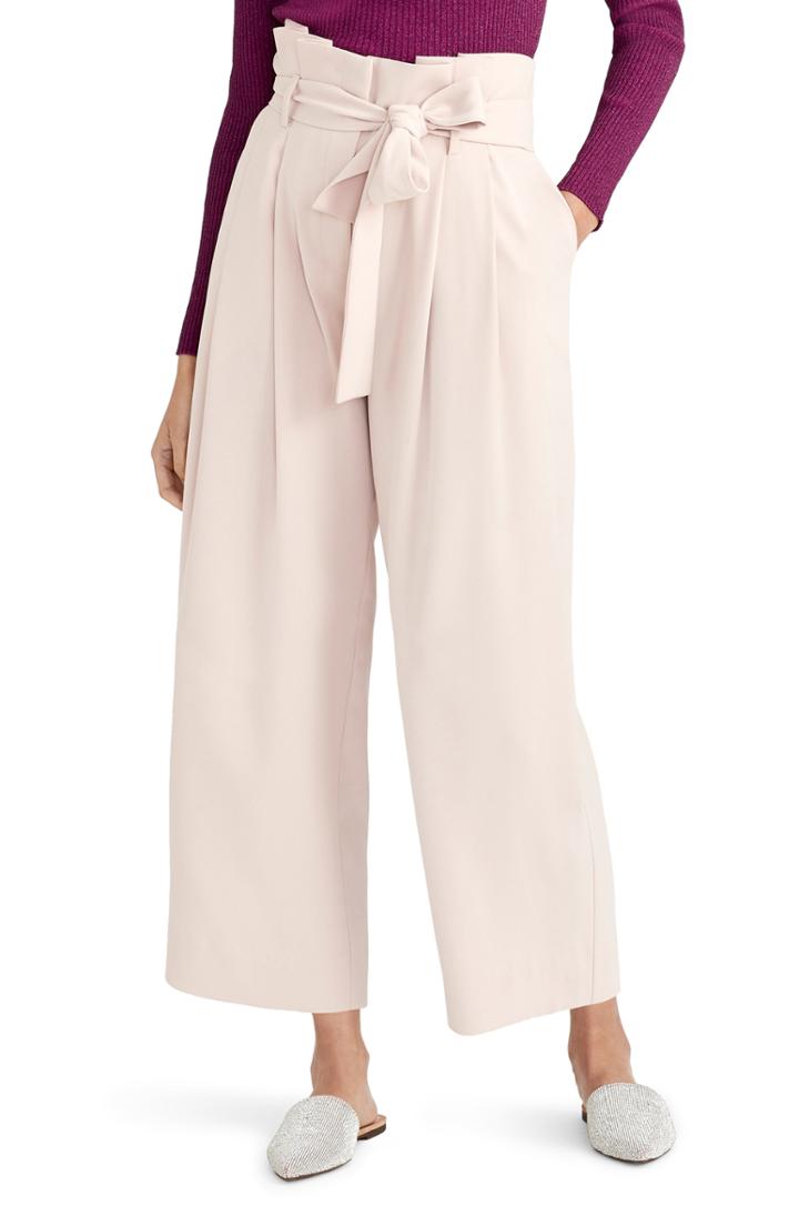 Women's Rachel Roy Collection Paperbag Waist Crop Pants - Pink