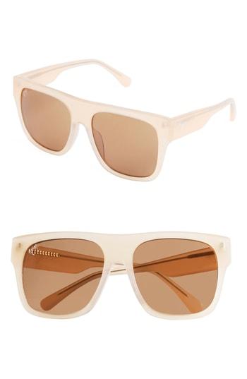 Women's Nem 55mm Square Sunglasses - Nude