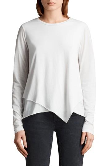 Women's Allsaints Daisy Devo Long Sleeve Tee - White