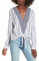 Women's Storee Tie Hem Top - Blue
