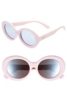 Women's Quay Australia Mess Around 52mm Oval Sunglasses - Lilac/ Smoke