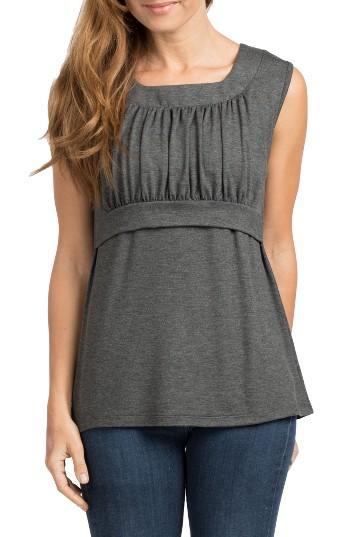 Women's Savi Mom Orleans Maternity/nursing Tank - Grey