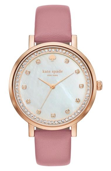 Women's Kate Spade New York 'monterey' Leather Strap Watch, 38mm