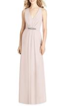 Women's Jenny Packham Lace & Crepe Sheath Gown