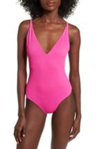 Women's Topshop Pamela One-piece Swimsuit Us (fits Like 14) - Pink