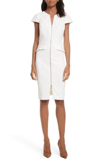Women's Ted Baker London Architectural Pencil Dress - White
