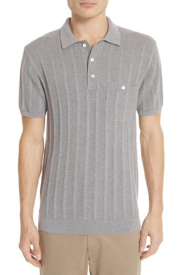 Men's Todd Snyder Ribbed Silk & Cotton Polo Shirt
