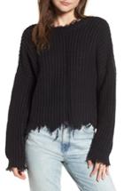 Women's Wildfox Palmetto Frayed Sweater - Black
