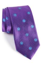 Men's Nordstrom Men's Shop Honeymoon Medallion Silk Tie, Size - Purple