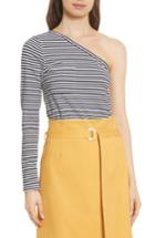 Women's Robert Rodriguez One Shoulderstripe Tee - Black