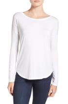 Women's Paige 'bess' Stretch Jersey Boatneck Tee - White