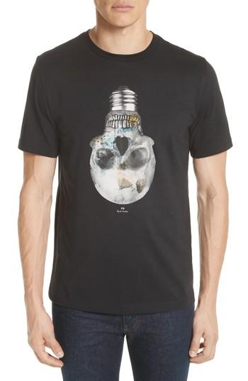 Men's Ps Paul Smith Skull Light Graphic T-shirt - Black