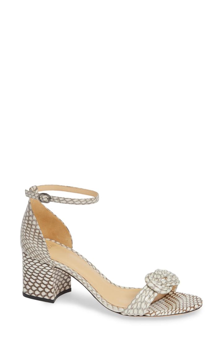Women's Alexandre Birman Vicky Genuine Snakeskin Sandal M - Beige
