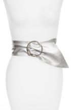 Women's Accessory Collective Wide O-ring Belt - Silver