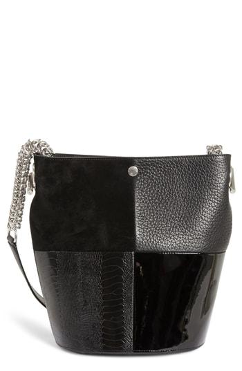 Alexander Wang Genesis Patchwork Leather Bucket Bag - Black