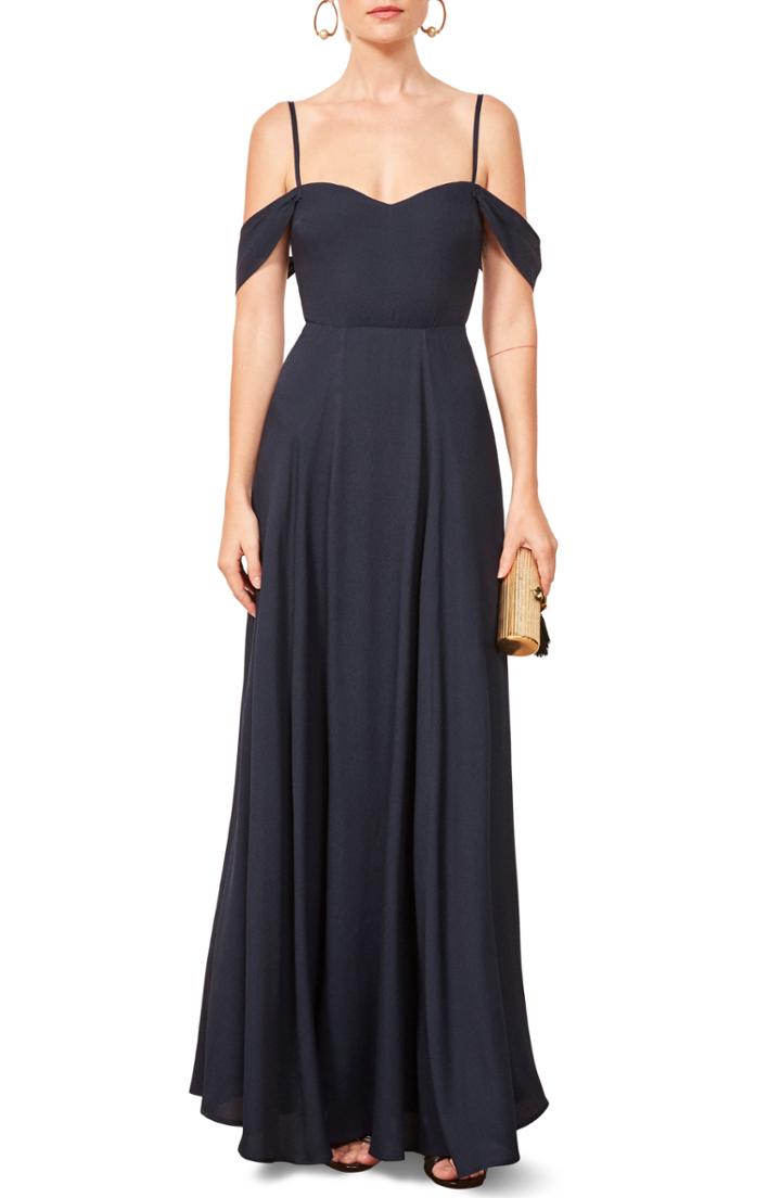 Women's Reformation Poppy Maxi Dress - Blue