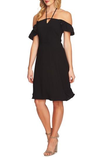 Women's Cece Flutter Sleeve Halter Neck Dress