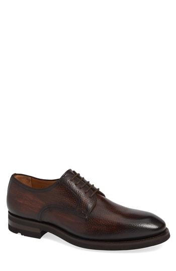 Men's Magnanni Melish Plain Toe Derby M - Brown