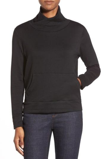 Women's Eileen Fisher Funnel Neck Boxy Fleece Top