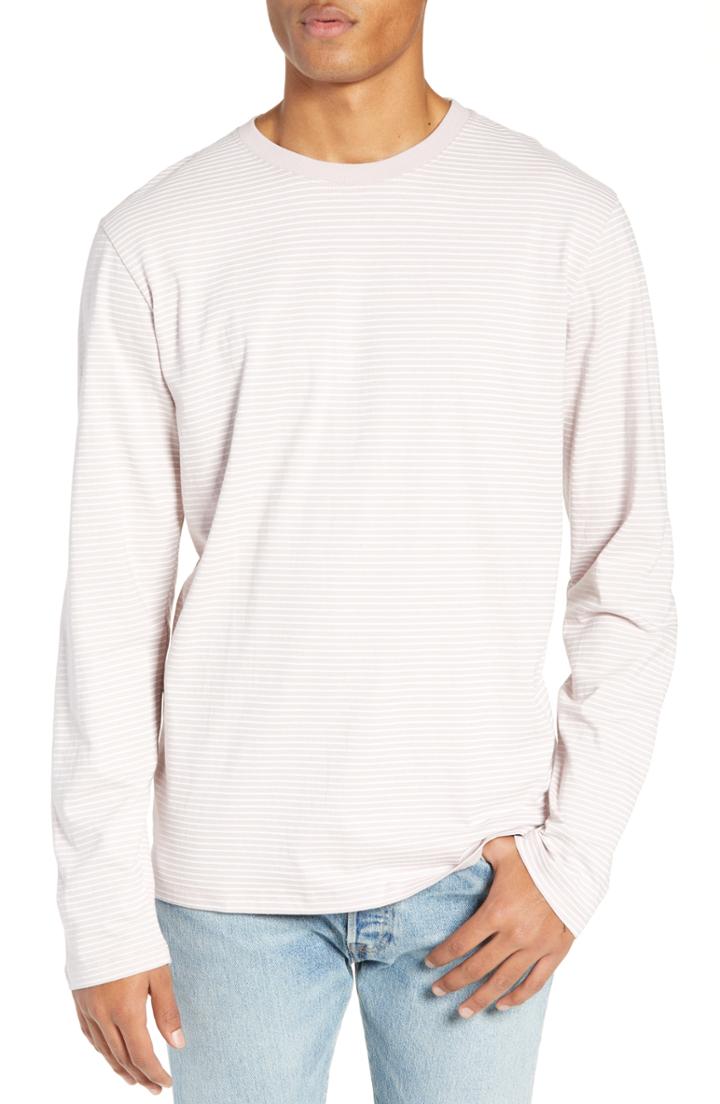 Men's Vans Engineered Stripe Long Sleeve T-shirt - Purple