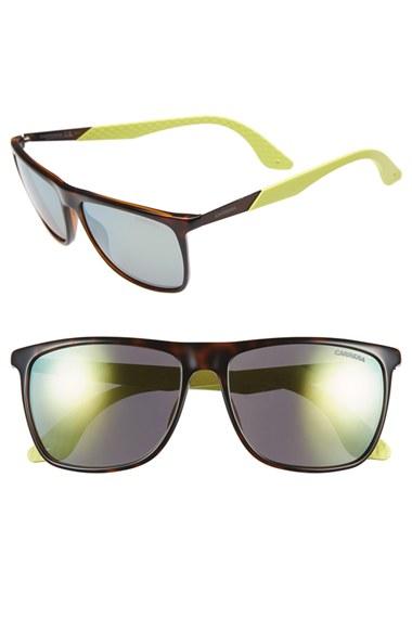 Men's Carrera Eyewear 56mm Retro Sunglasses - Havana/ Yellow/ Yellow Mirror