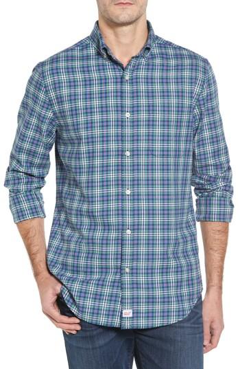 Men's Vineyard Vines Murray Plaid Classic Fit Sport Shirt - Green