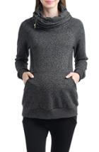 Women's Kimi And Kai 'thea' Zip Collar Maternity Sweatshirt