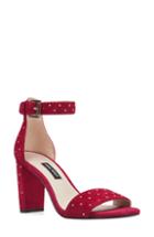 Women's Nine West Notmyex Ankle Strap Sandal M - Red