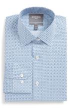 Men's Bonobos Easton Slim Fit Geometric Print Dress Shirt 35 - Blue