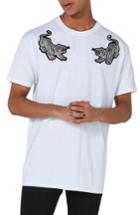 Men's Topman Tiger Applique Classic Fit T-shirt - White