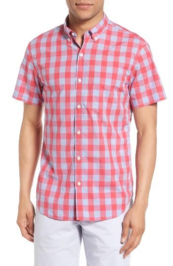 Men's Bonobos Slim Fit Check Short Sleeve Sport Shirt