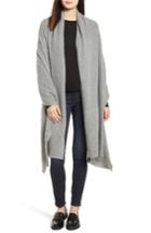 Women's Halogen Ribbed Cashmere Wrap, Size - Grey