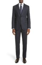 Men's Armani Collezioni M-line Trim Fit Solid Wool Blend Suit