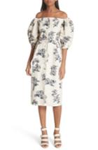 Women's Sea Josephine Floral Print Off The Shoulder Dress - White