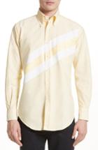 Men's Thom Browne Diagonal Stripe Oxford Shirt - Yellow
