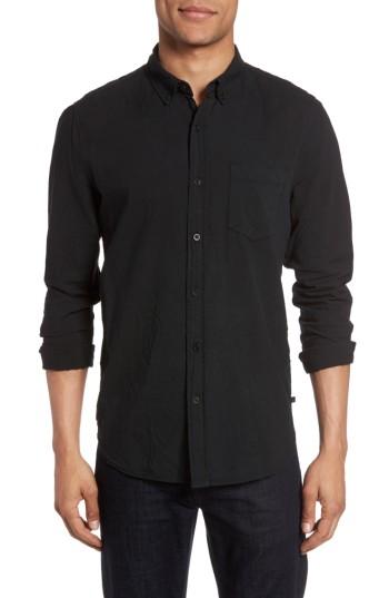 Men's Ag Grady Slim Fit Organic Cotton Sport Shirt, Size - Black