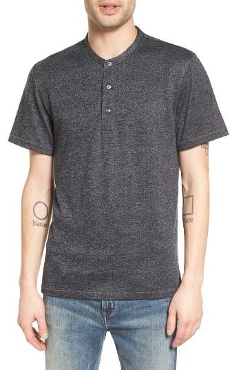 Men's Treasure & Bond Marled Henley T-shirt - Grey