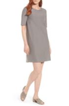 Women's Eileen Fisher Stretch Knit Shift Dress, Size - Grey