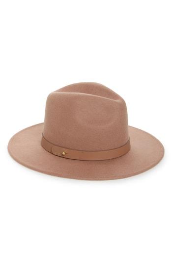 Women's Lack Of Color The Fleur High Crown Wool Fedora - Pink