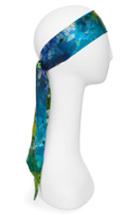 L. Erickson Silk Charmeuse Head Wrap, Size - Blue/green