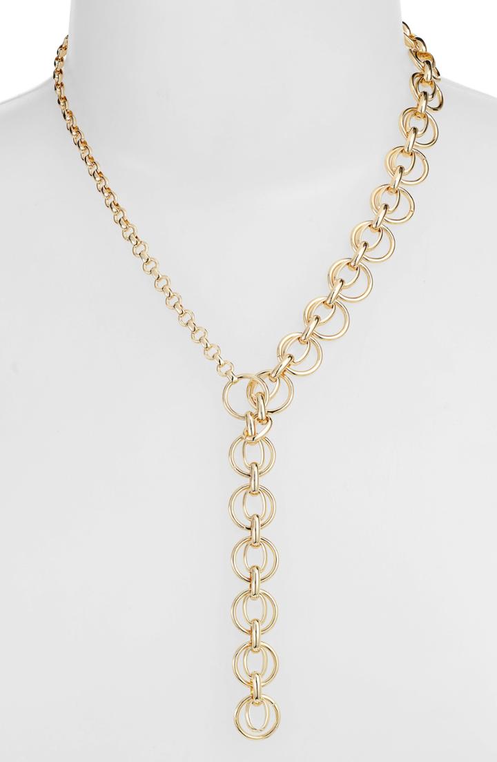 Women's Halogen Circle Chain Y-necklace