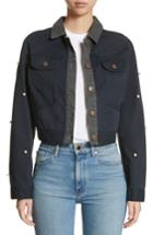 Women's Tu Es Mon Tresor Open Your Heart Imitation Pearl Embellished Jacket Us / 38 Fr - Blue