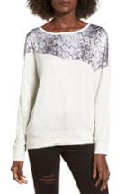 Women's Socialite Snake Print Sweatshirt - Grey