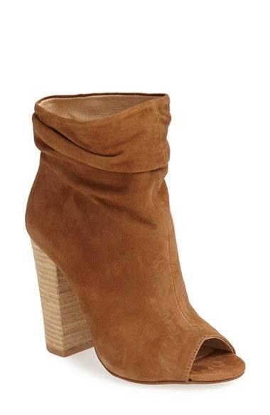Women's Kristin Cavallari 'laurel' Peep Toe Bootie M - Brown