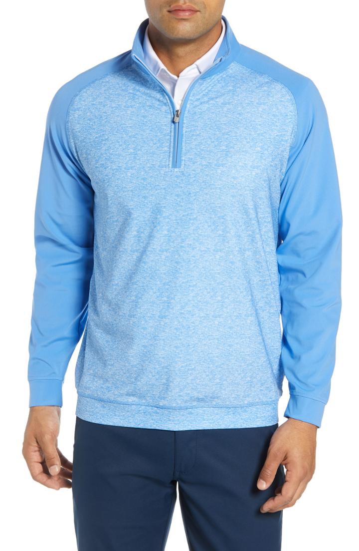 Men's Bobby Jones Rule 18 Tech Raglan Pullover - Blue