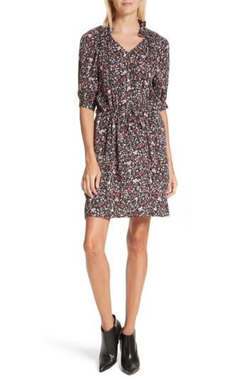 Women's Rebecca Taylor Lyra Floral Silk Dress - Black