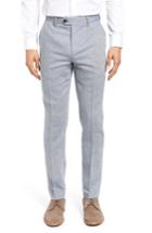Men's Ted Baker London Maltro Cotton & Linen Blend Slim Fit Trousers