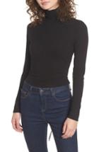 Women's Afrm Mira Lace Up Turtleneck - Black
