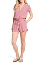 Women's Vineyard Vines Stripe Crossover Knit Romper - Red